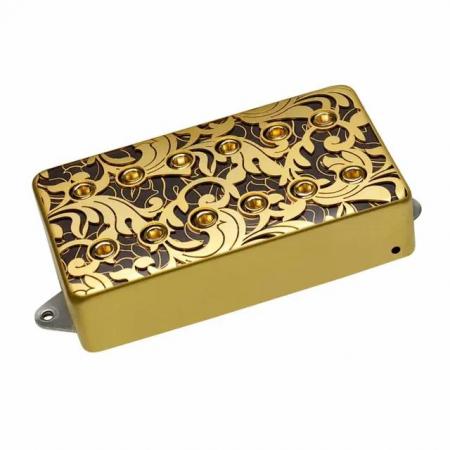 Pastillas de guitarra DiMarzio UtoPIA Bridge "F-spaced" - Satin Gold/Black - DP289FSGBK