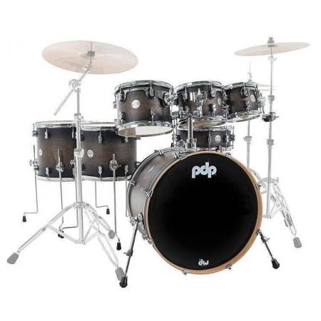 Batería Acústica PDP by DW Concept Maple CM7 Charcoal Burst