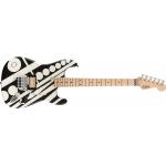 EVH Striped Series Circles Guitarra Eléctrica White and Black