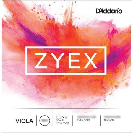Cuerdas para instrumentos de arco Set de cuerdas viola D'Addario Zyex DZ410LM Long, Medium