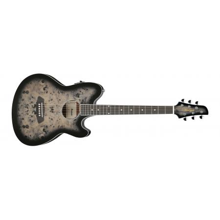 Guitarras Electroacústicas Ibanez Ibanez TCY10PA-BKB Guitarra Electroacústica Transparent Brown Black Burst High Gloss