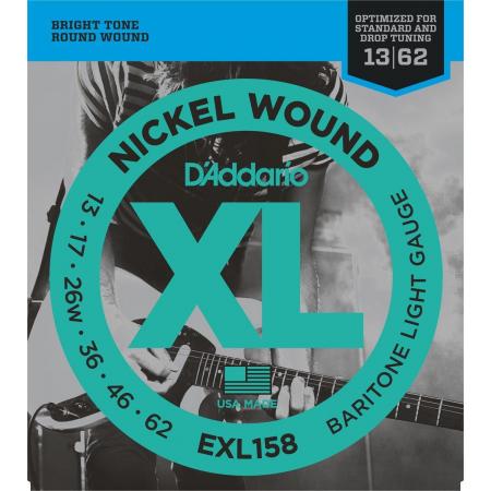 Cuerdas de Guitarra Eléctrica Daddario EXL158 baritone guitar light [13-62]