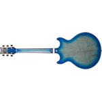 Ibanez AM93QA-JBB Hollow Body Guitarra Eléctrica Jet Blue Burst