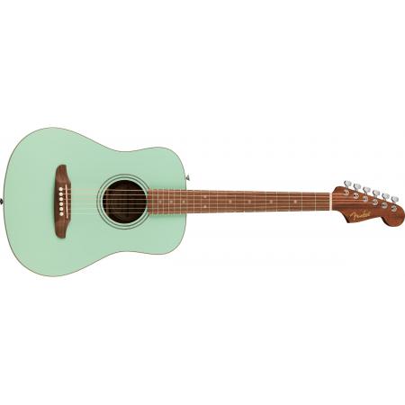 Guitarras Acústicas Fender California Standard Redondo Mini Surf Green Funda Incluída Guitarra Acústica
