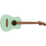 Fender California Standard Redondo Mini Surf Green Funda Incluída Guitarra Acústica