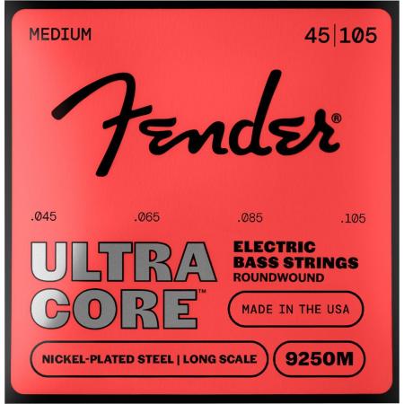 Cuerdas Bajo Fender 9250 Ultracore Nickel Plated Steel Ball End 9250M Gauges .045-.105 Cuerdas Bajo Eléctrico