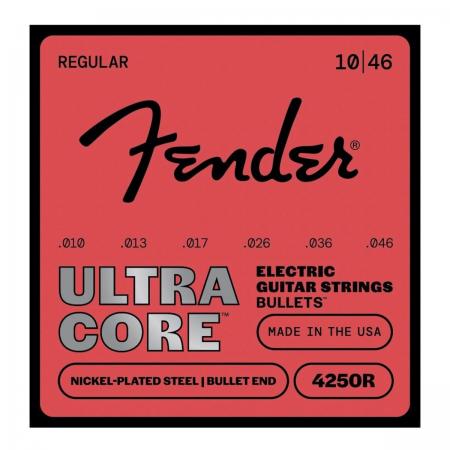Cuerdas de Guitarra Eléctrica Fender 4250 Ultracore Nickel Plated Steel Bullet End, 4250R Gauges .010-.046 Cuerdas Guitarra Eléctrica