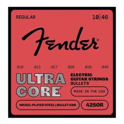 Cuerdas de Guitarra Eléctrica Fender 4250 Ultracore Nickel Plated Steel Bullet End, 4250R Gauges .010-.046 Cuerdas Guitarra Eléctrica