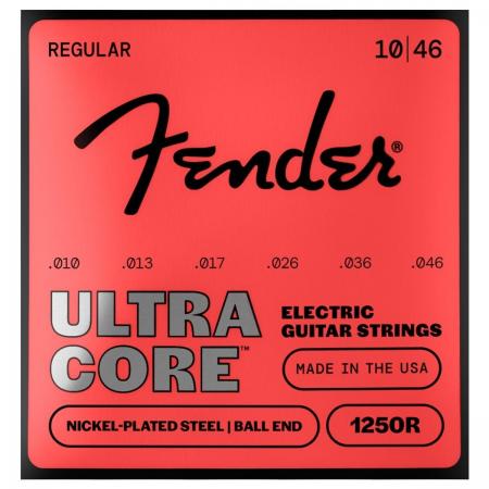 Cuerdas de Guitarra Eléctrica Fender 1250 Ultracore Nickel Plated Steel Ball End 1250R Gauges .010-.046 Cuerdas Guitarra Eléctrica