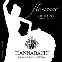 Cuerdas Guitarra Clásica Juego Hannabach Negra Flamenco 827-MT