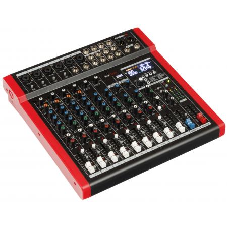 Mesas de Mezclas Proel MQ1222X Mezclador Compacto de 12 Canales con Procesador de Efectos Digital, USB y Bluetooth