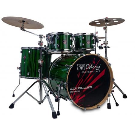 Baterías Acústicas Odery Batería Equalizer Lacquer Esmerald Green Trees EQ180 + Set de Platos Bronz Complex
