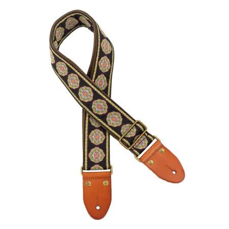 Correas Gaucho GST-1280-9 Correa Auténtico Deluxe Tradicional 50mm Hebilla latón BK/GN