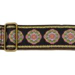 Gaucho GST-1280-9 Correa Auténtico Deluxe Tradicional 50mm Hebilla latón BK GN