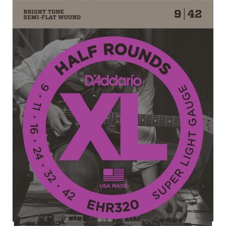 Cuerdas de Guitarra Eléctrica Daddario EHR320 - 1/2rounds [09-42] Cuerdas Guitarra Eléctrica