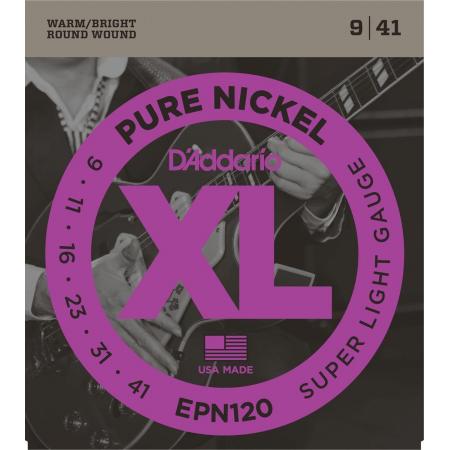 Cuerdas de Guitarra Eléctrica Daddario EPN120 pure nickel super light [09-41]