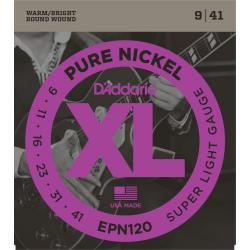 Cuerdas de Guitarra Eléctrica Daddario EPN120 pure nickel super light [09-41]