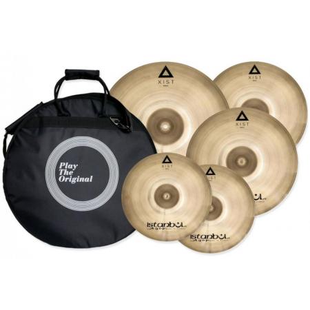 Platos de batería Istanbul AGOP Set 4 platos XIST Brilliant + funda