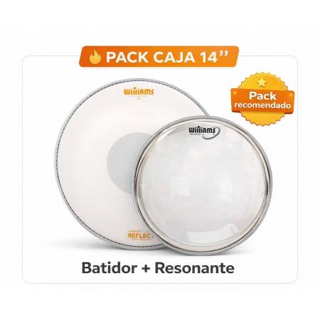Parches para batería Pack Parche Caja 14" Williams Reflect + Resonante