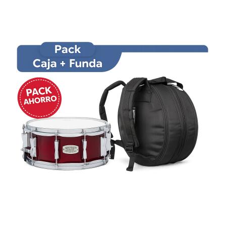 Cajas de Batería Pack Yamaha Stage Custom Caja Batería Cranberry Red 14X5.5" + Funda Caja Mochila