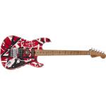 EVH Striped Series Frankie Red Black White Relic Guitarra Eléctrica