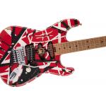 EVH Striped Series Frankie Red Black White Relic Guitarra Eléctrica