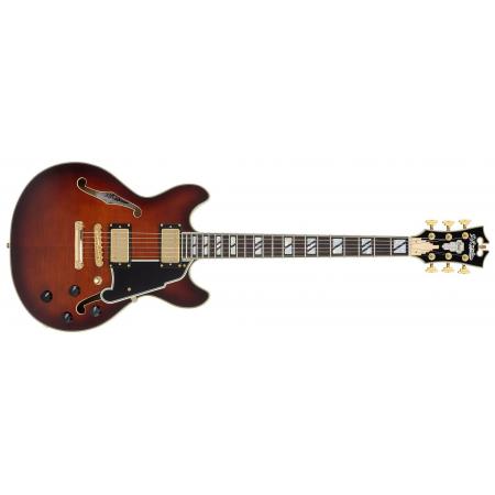 Guitarras Eléctricas D'Angelico Excel Mini DC Amaretto Burst Guitarra Eléctrica