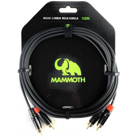Cables de Audio Completos Mammoth RCA10RCA Cable Dual RCA de 3 Metros
