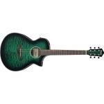 Ibanez AEWC16QA-TEH Guitarra Electroacústica Transparent Emerald Burst High Gloss