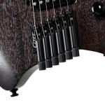 Cort SPACE G6MS SGTK Guitarra Eléctrica Headless con funda Semi Gloss Trans Black