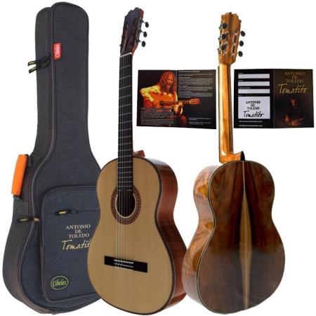 Guitarras Flamencas Antonio de Toledo Tomatito Andalucia de Pau Ferro tapa Torrefactada Guitarra Flamenca Negra