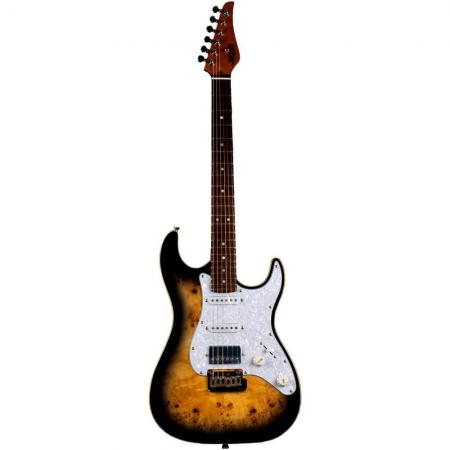 Guitarras Eléctricas Jet Guitars  JS450-QTBR Transparent Brown Guitarra Eléctrica