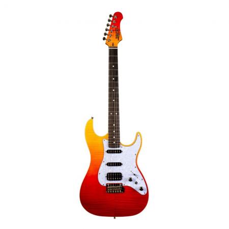 Guitarras Eléctricas Jet Guitars  JS600-TRS-HSS Transparent Red Guitarra Eléctrica