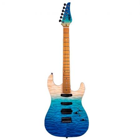 Guitarras Eléctricas Jet Guitars  JS1000-QTBL Azul Transparente Guitarra Eléctrica