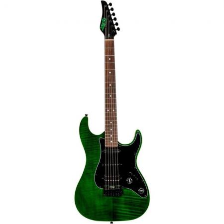 Guitarras Eléctricas Jet Guitars Js450-Tgrr Transparent Green Guitarra Eléctrica