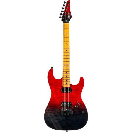 Guitarras Eléctricas Jet JS1000 Vulcano Transparent Red Guitarra Eléctrica 