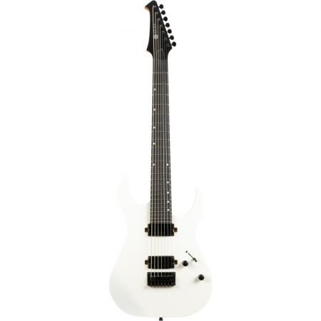 Guitarras Eléctricas Spira S407-MWH 7 Cuerdas Satin White Guitarra Eléctrica