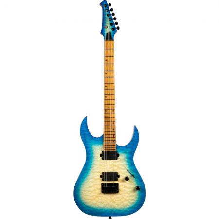 Guitarras Eléctricas Spira S500-QAB Transparent Aqua Blue Guitarra Eléctrica
