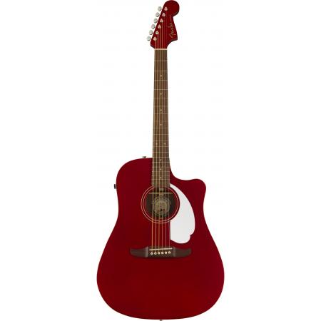 Guitarras Electroacústicas Fender Redondo Player, Walnut Fingerboard, White Pickguard, Candy Apple Red