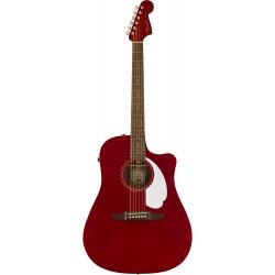 Guitarras Electroacústicas Fender Redondo Player, Walnut Fingerboard, White Pickguard, Candy Apple Red