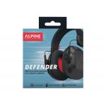 Alpine Defender Cascos de Protección Auditiva Negro