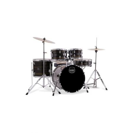 Batería Acústica Mapex Comet Batería Acústica 18" Ebony Yellow Grain con Herrajes y Platos
