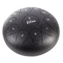 Instrumentos de Percusión Étnica  Ritmo Tongue Drum 10" Negro 11 Notas