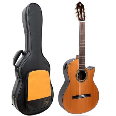 Guitarra Clásica - Guitarra española Sulayr Lattice Cutaway Tapa de Cedro