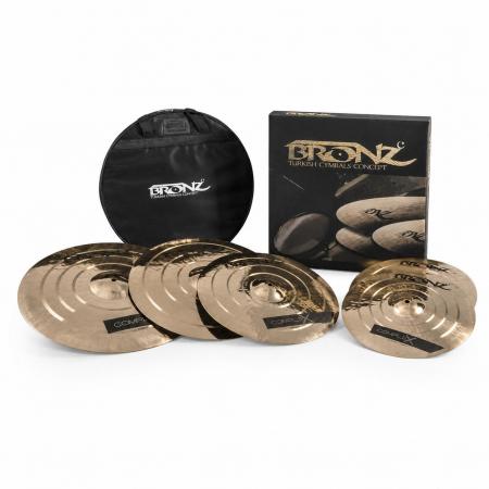 Platos de batería Bronz Complex Series Set de Platos HH14 CR16 CR18 RD20 con Funda