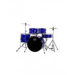 Mapex Comet Batería Acústica 22" Indigo Blue con Herrajes, Platos y Baquetas