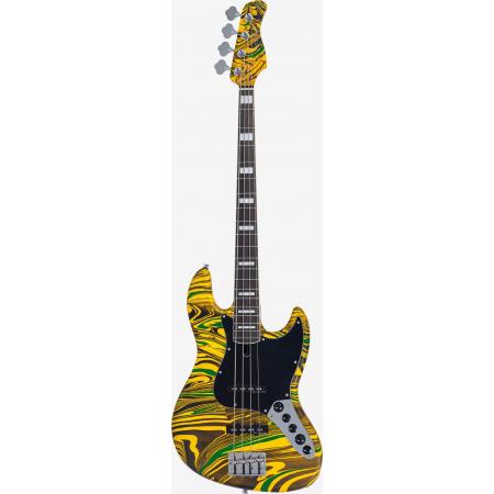 Bajos eléctricos Marcus Miller Sire Marcus Miller V7 ALDER-4 New Gen Bajo Eléctrico Yellow Swirl