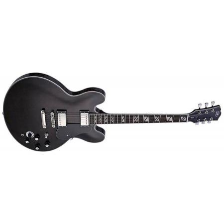 Guitarras Eléctricas SX SEL6CTBK Archtop Transparent Black Guitarra Eléctrica