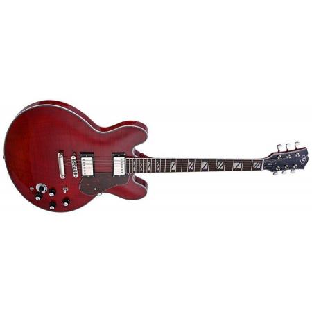 Guitarras Eléctricas SX SEL6CTRD Archtop Transparent Red Guitarra Eléctrica