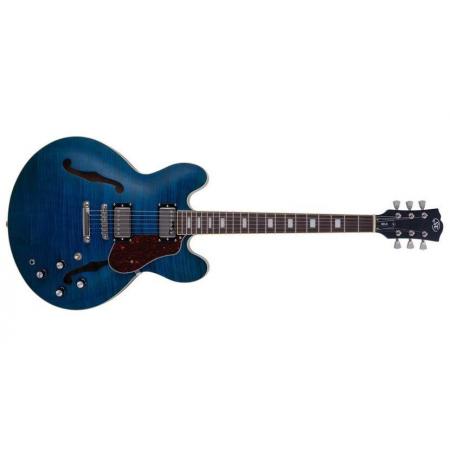 Guitarras Eléctricas SX SEL6FOTBU Semicaja Transparent Blue Guitarra Eléctrica